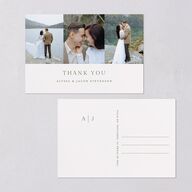 Timeless Triptych Photo Series Thank You Postcards Champagne