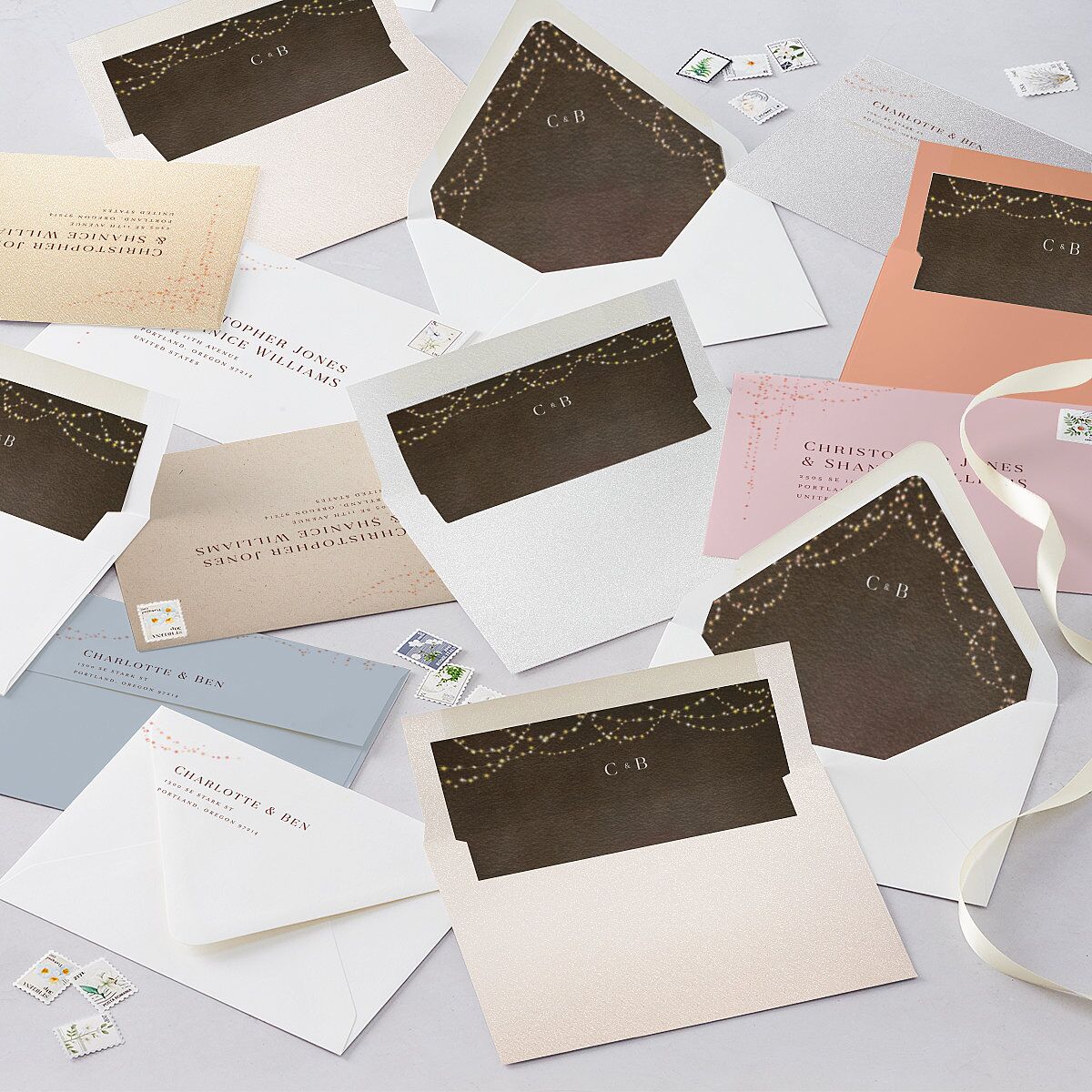 Enchanted Evening Wedding Invitations Rust Signature Blank No Standard