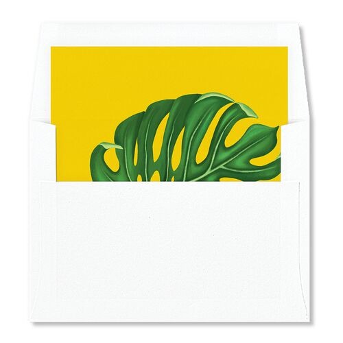 Hawaiian Tropical Orchid Oval Wedding Standard Envelope Liners Sapphire Standard