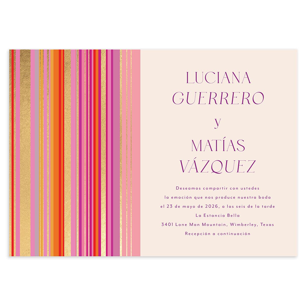 Serape de Sol Wedding Invitations
