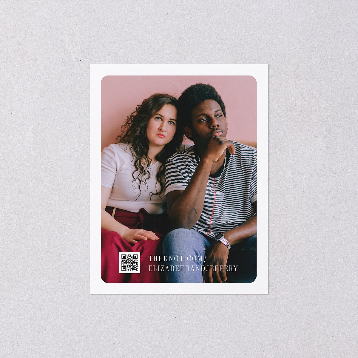 Classic Circled Calendar Date Save the Date Petite Cards Pure White Signature smooth Blank No Standard