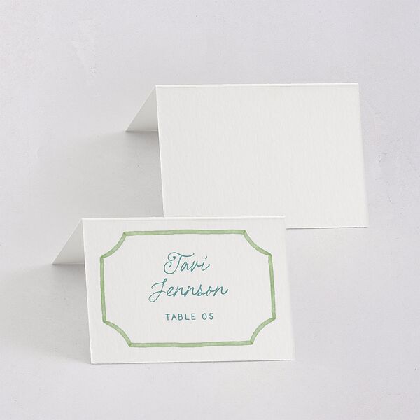 Watercolor Palm Crest Place Cards Avocado Signature