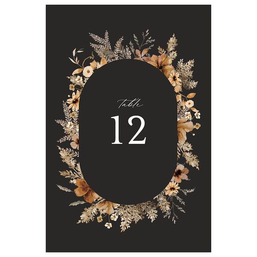 Bohemian Garden Table Numbers Charcoal Signature