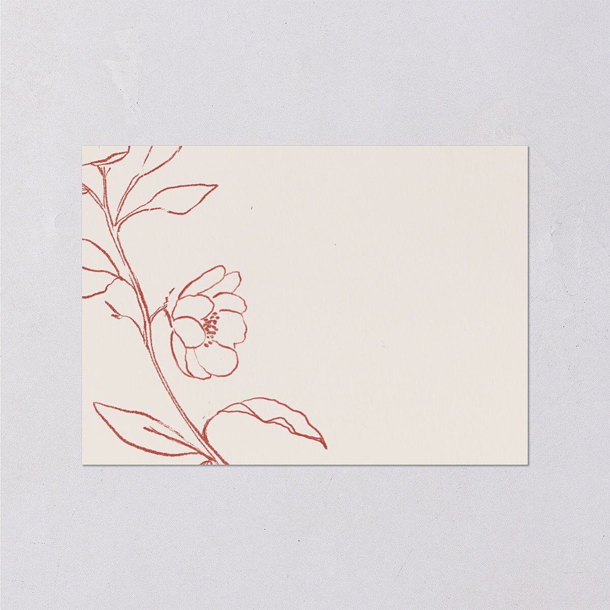 Floral Sketch Wedding Enclosure Cards Off-White Signature