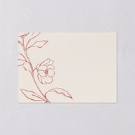 Floral Sketch Wedding Enclosure Cards Off-White Signature