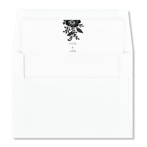 Ornate Lace Standard Envelope Liners Midnight Standard
