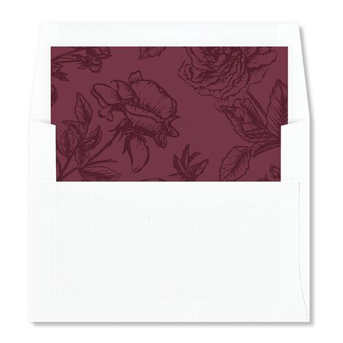 Botanical Luxury Envelope Liners Burgundy Standard