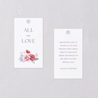 Whimsical Maximalist Floral Favor Gift Tags Iris Signature