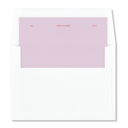 Elegant Minimalist Envelope Liners Sheer Lilac Standard
