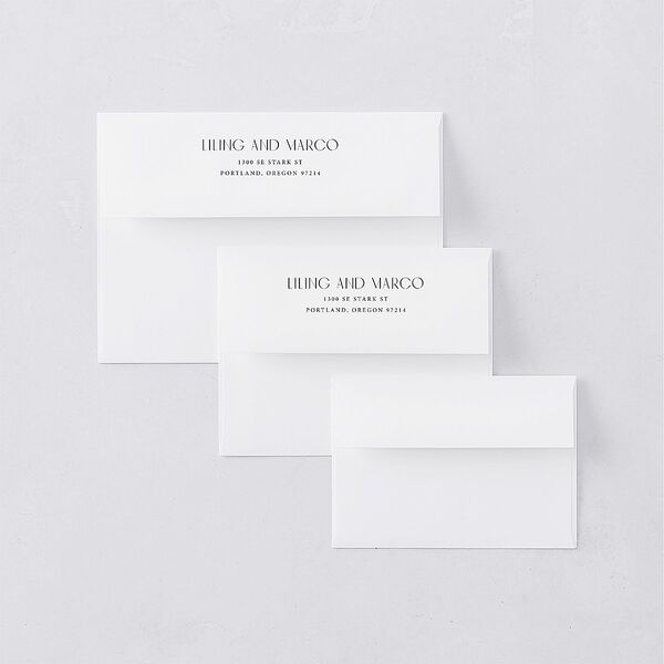 Chinese Lucky Circle Thank You Card Envelopes White True Red Both Recipient and Return Addresses Signature Standard