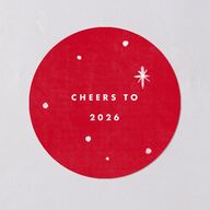 Vintage Christmas Ornaments Holiday Stickers Barely Peach Circle