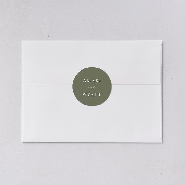 Rustic Branch Frame Wedding Stickers Pure White Sticker