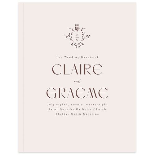 Tartan Crest Guest Books Fawn