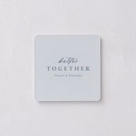 Timeless Floral Coasters Dusty Blue Cardboard Soft Square