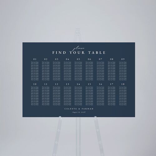 Illuminated Trees Standard Seating Chart Large Moody Blue Standard Indoor Foam Core L Seating