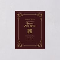 Vintage Storybook Save the Date Petite Cards Merlot Signature smooth Blank Standard No