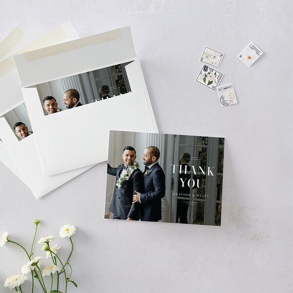 Country Club Thank You Cards Pure White