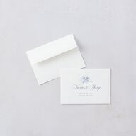 Vintage Florals Wedding Response Cards Regency Blue Signature Standard