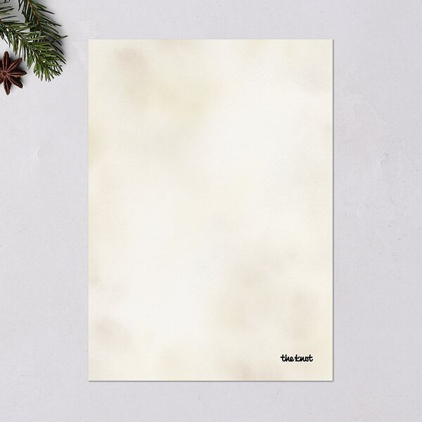 Just Merried Holiday Cards Gold Fawn Signature Blank Portrait Standard