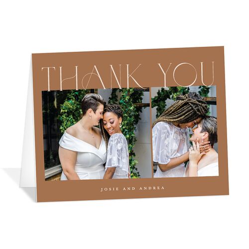 Eclectic Adornment Thank You Cards Camel
