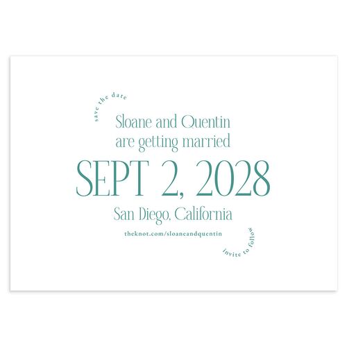 Accent Arches Save the Date Cards Sky Signature smooth Blank No Standard