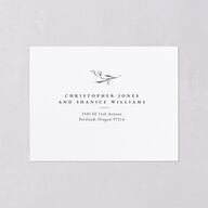 Illustrated Vines All-in-One Wedding Invitations Charcoal Signature Light Both Recipient and Return Addresses No
