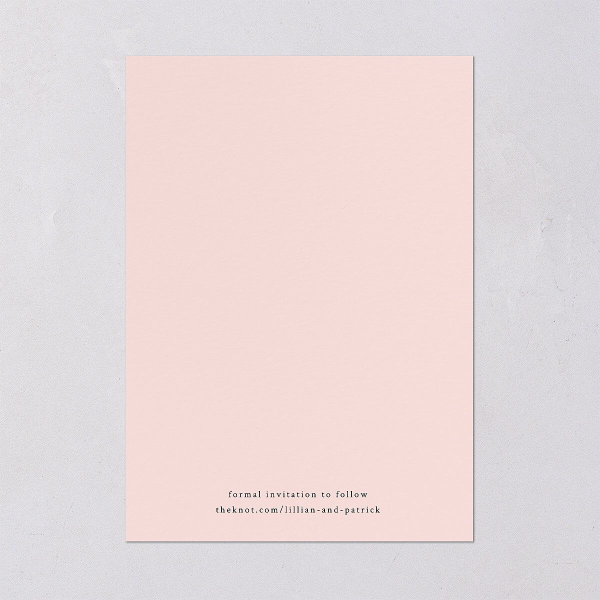 Blooming Frame Save The Date Cards Gold Pink Cotton Signature smooth Blank No Standard