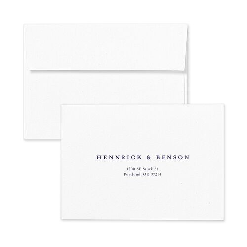 Refined Monogram Response Card Envelopes Navy White Return Address Signature Standard