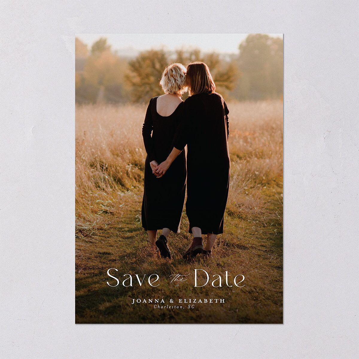 Refined Save The Date Cards Pure White Signature smooth Blank No