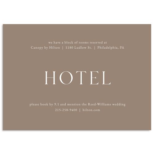 Manhattan Wedding Enclosure Cards Fawn Signature Standard