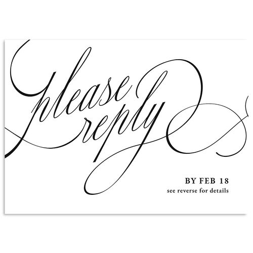 Photo Flourish Wedding Response Cards Midnight Signature Standard