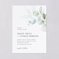 Romantic Greenery Wedding Invitations Tide Pool Signature Blank No Standard