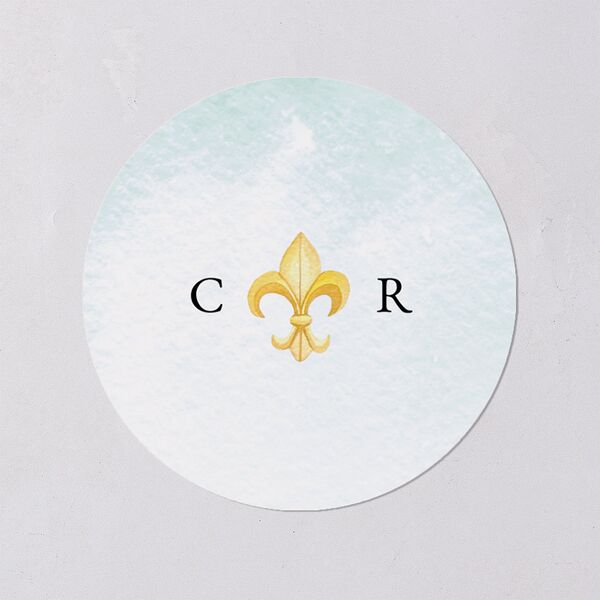 New Orleans Wedding Stickers Dark Night Circle