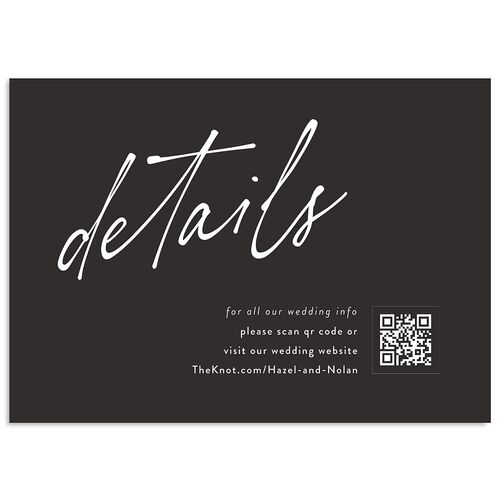 Forever Arch Wedding Event Detail Cards Charcoal Signature Standard