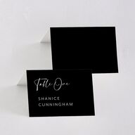 Modern Arc Place Cards Licorice Signature