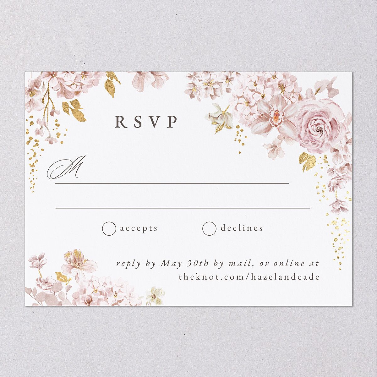 Luxury Floral Wedding Response Cards — view 5