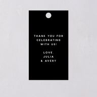 Hand Drawn Cake Favor Gift Tags Pure White Signature