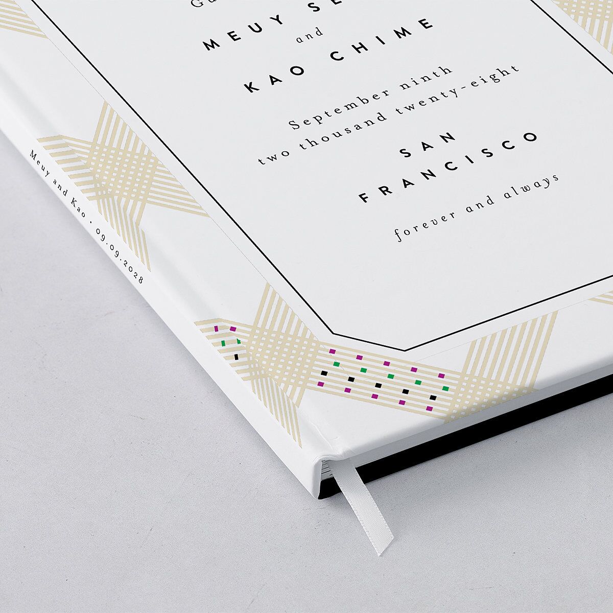Chinese Lu Mien Guest Books Pure White