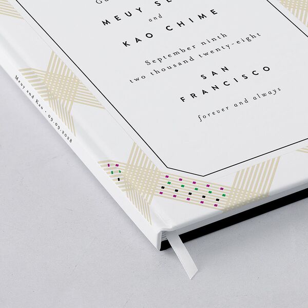 Chinese Lu Mien Guest Books Pure White