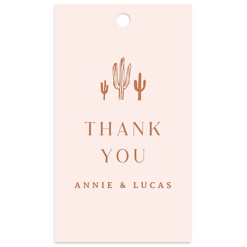 Western Cactus Favor Gift Tags Terracotta Signature