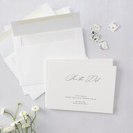 Romantic Minimal Save The Date Cards Snow Signature smooth Blank No