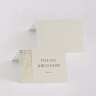 Ornate Regency Place Cards Gold Bisque Signature