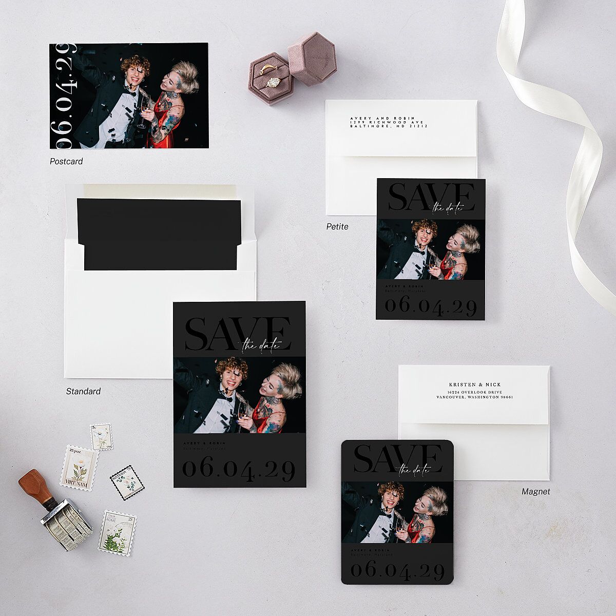 Modern Vow Save The Date Cards — view 7