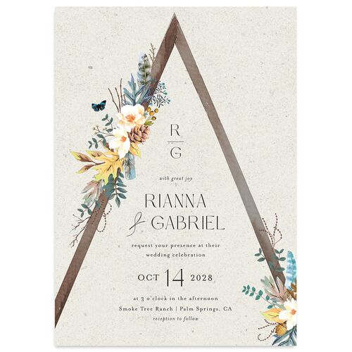 Bohemian Altar Wedding Invitations Dijon Signature Blank No Standard