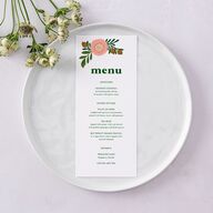 Retro Bloom Menus Scottish Green Signature