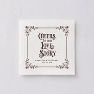Vintage Storybook Cocktail Napkins Merlot Napkin Uncoined