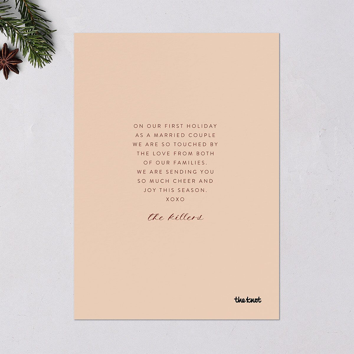 Christmas Grid Holiday Cards Gold Rust Signature Blank Portrait Standard