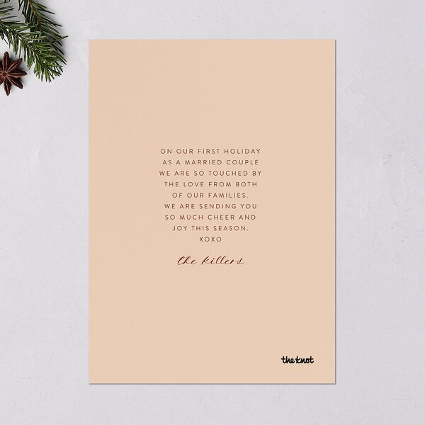 Christmas Grid Holiday Cards Gold Rust Signature Blank Portrait Standard