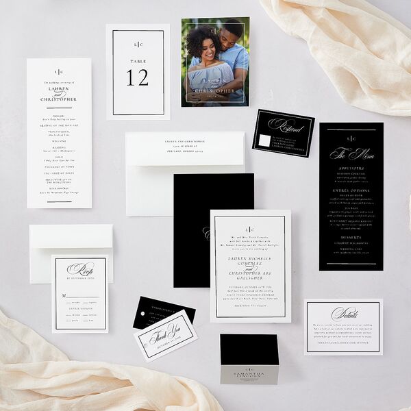 Lasting Frame QR Code RSVP Cards Pure White Signature Standard