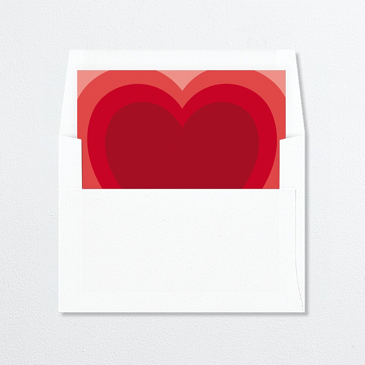 Modern Retro Hearts Envelope Liners Ruby Standard